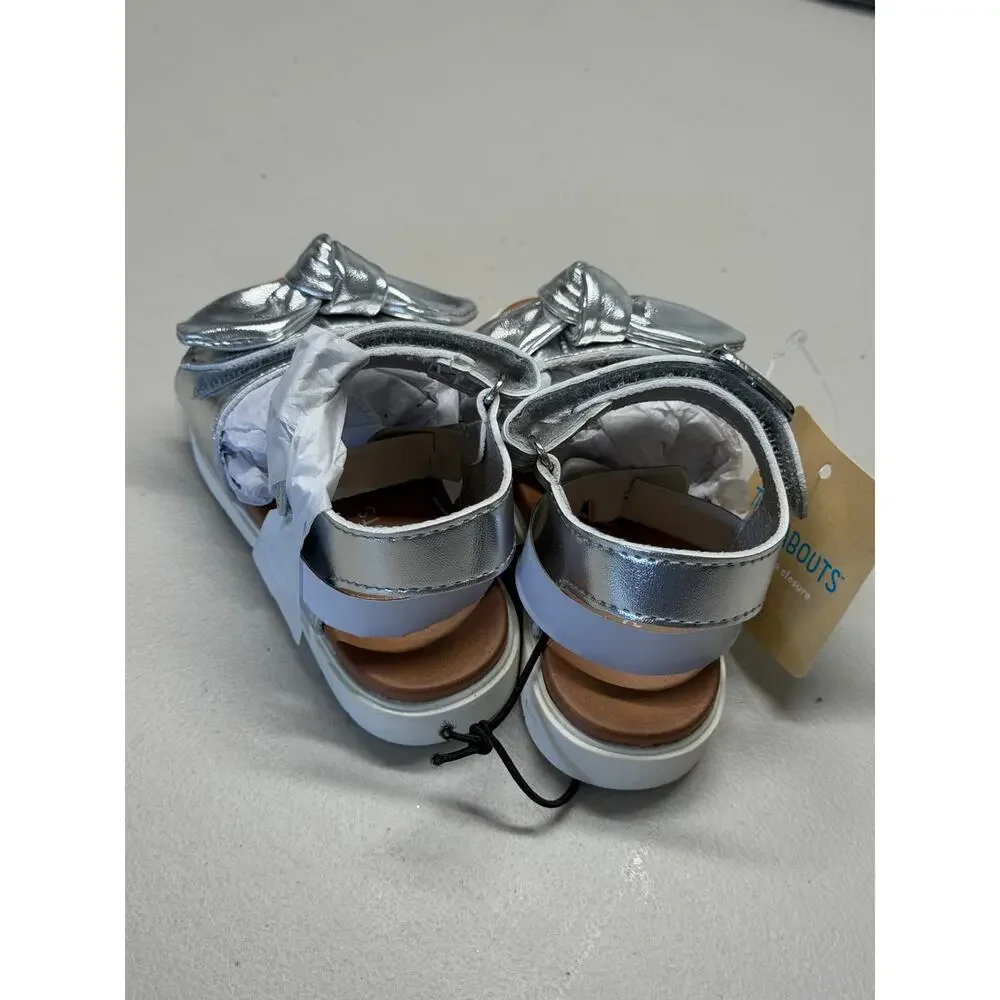 NEW! Thereabouts Lil Ruby 6M Silver Girls Summer Shoes Sandals